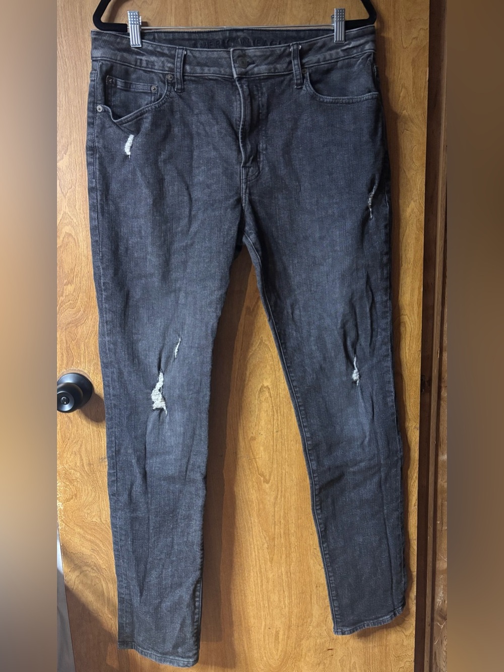 Black Distressed Skinny Jeans